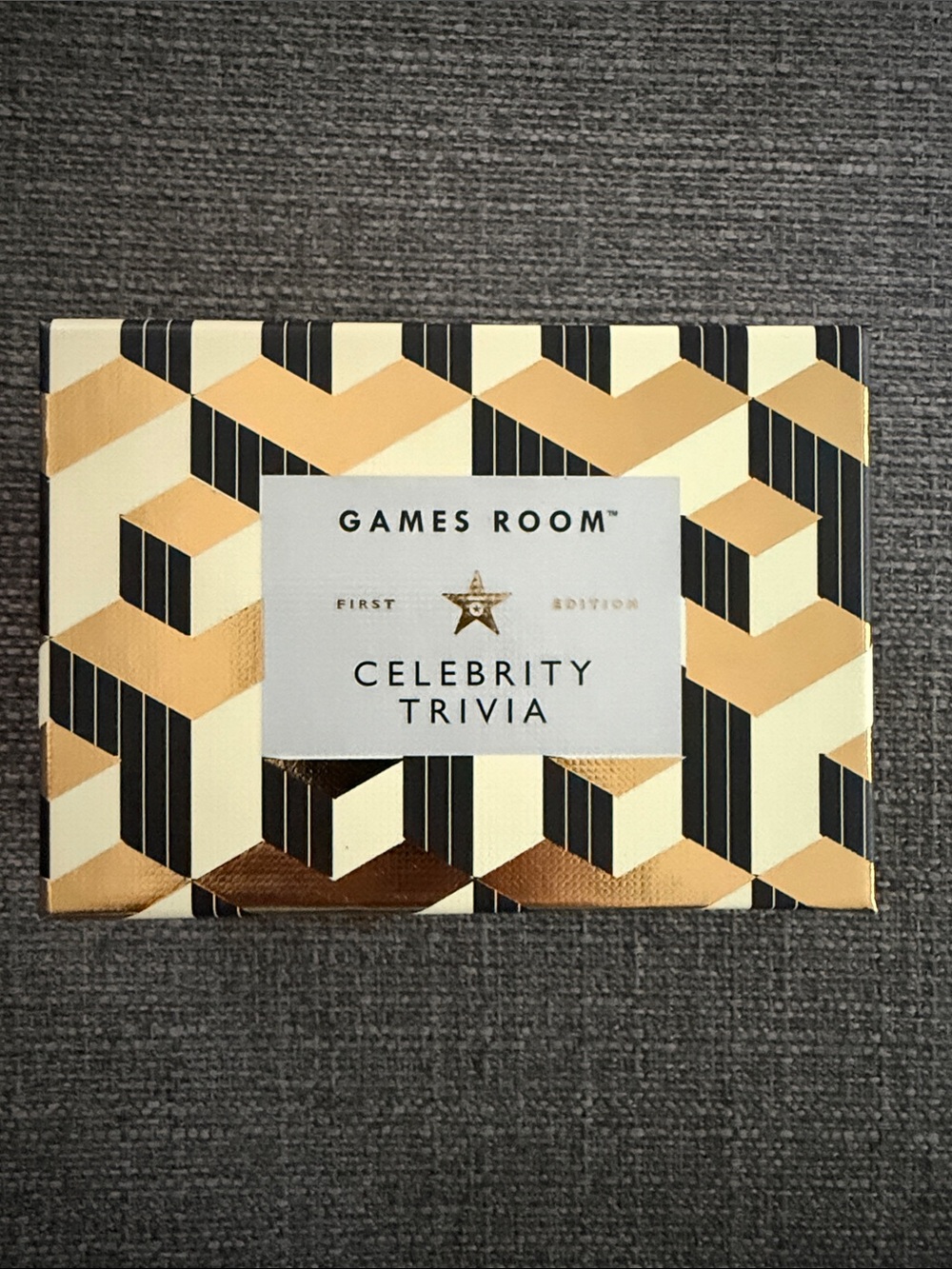 Games Room Celebrity Trivia Card Game - Gold & Black Edition